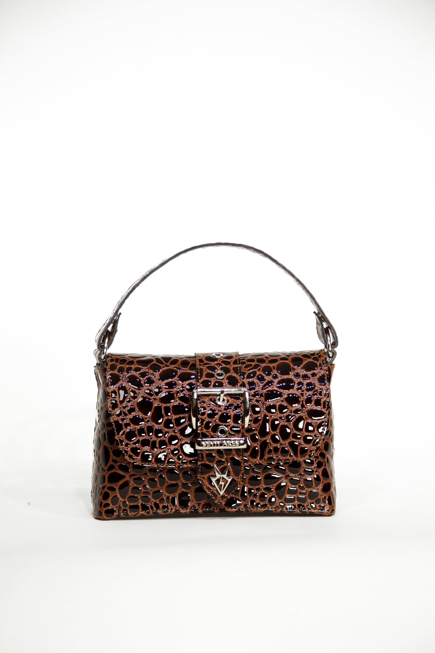 Ares crocodile L bag, brown