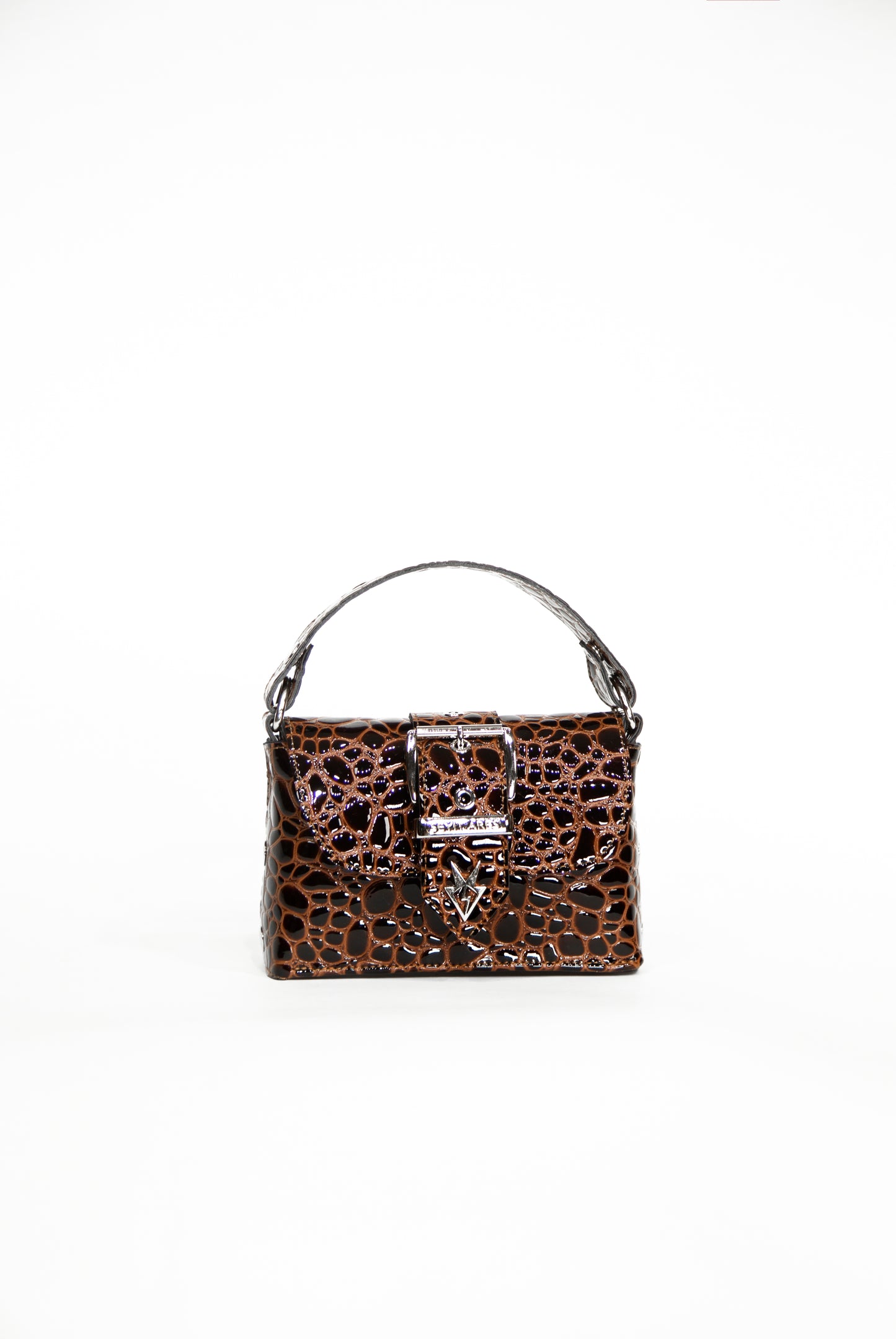 Ares small crocodile bag, brown