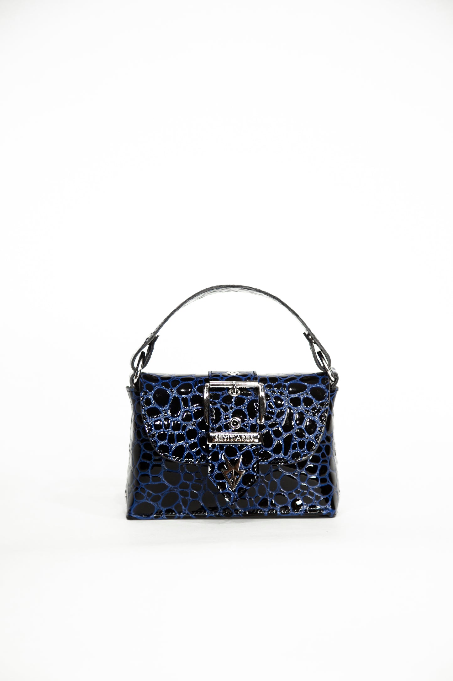 Ares small crocodile bag ,blue