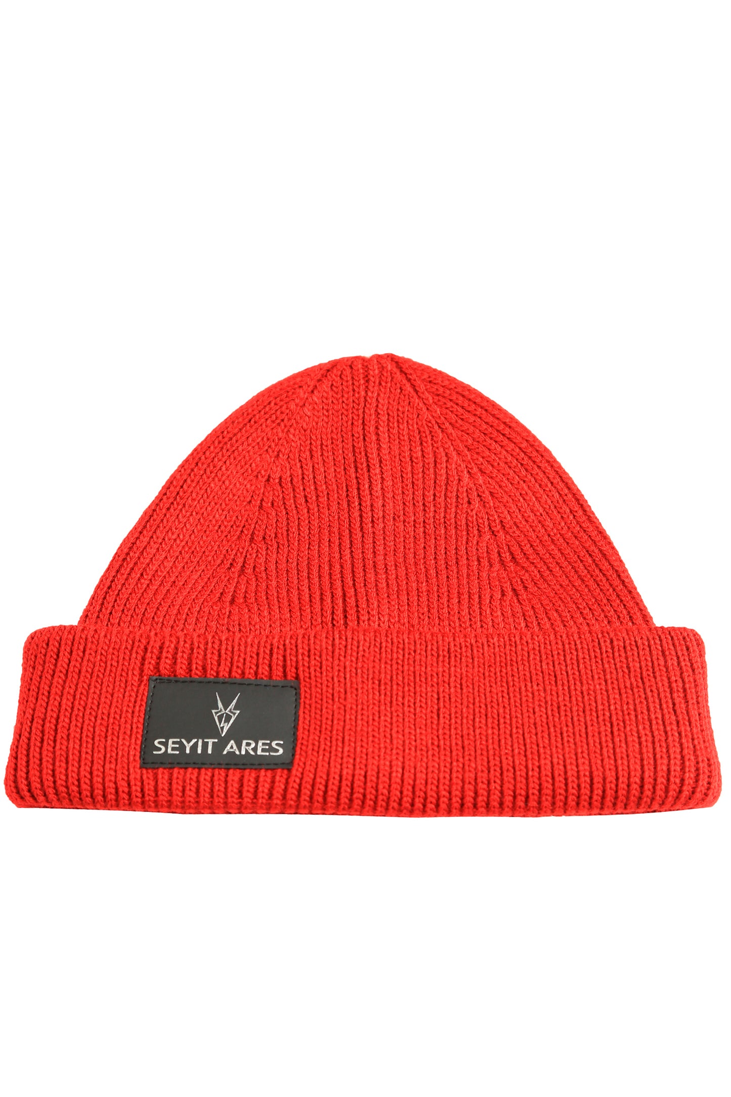 Unisex short beanie in red