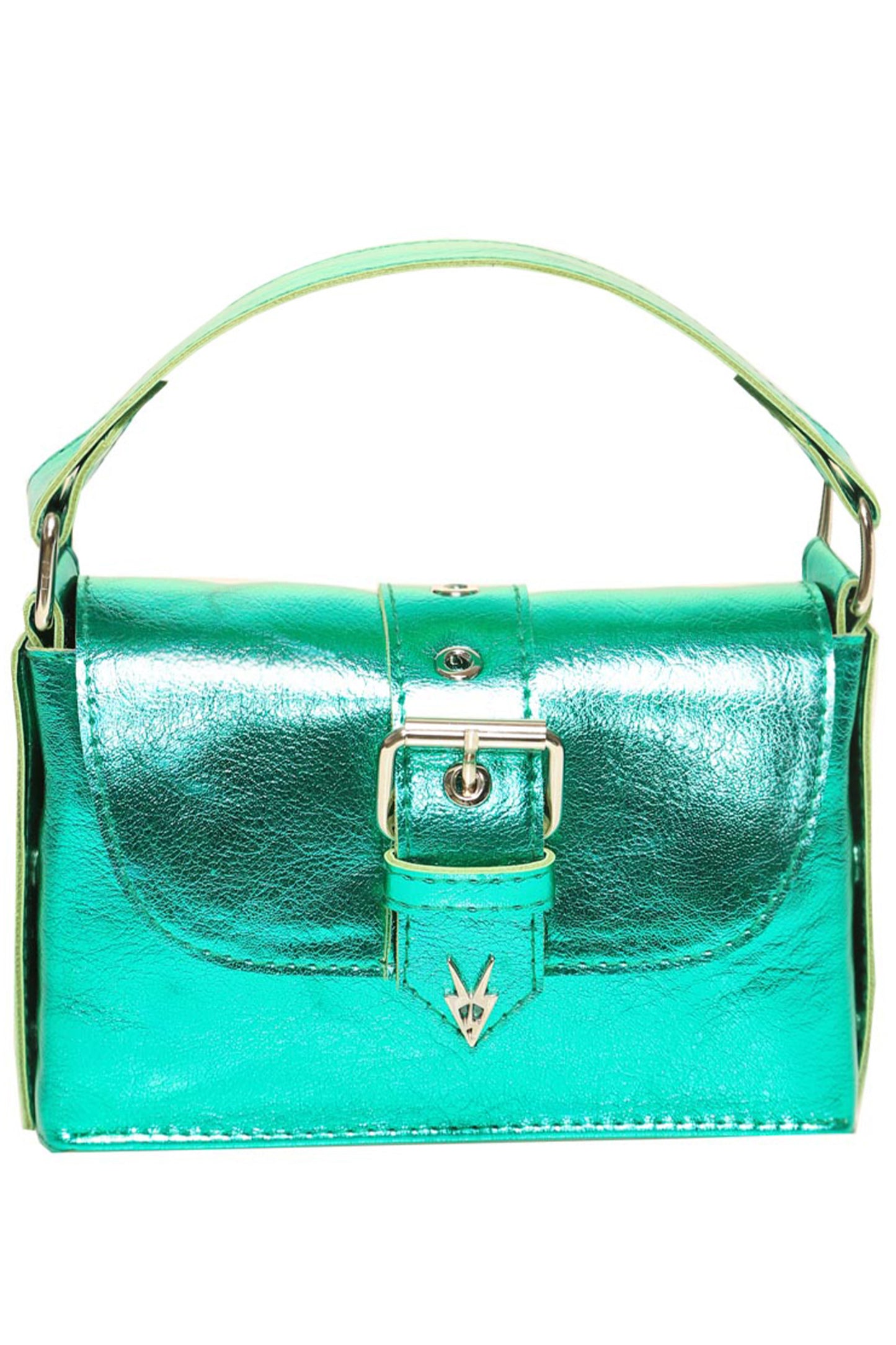 Ares mini metallic turquoise bag