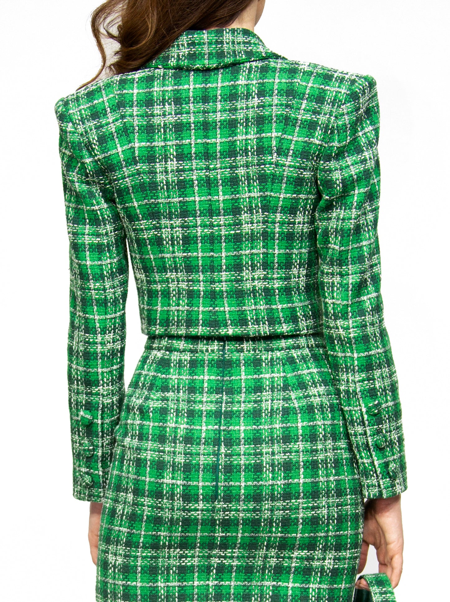 Shorte tweed jacket, green