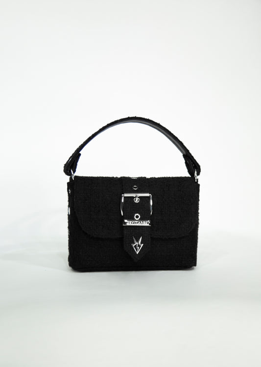Tweed bag, black